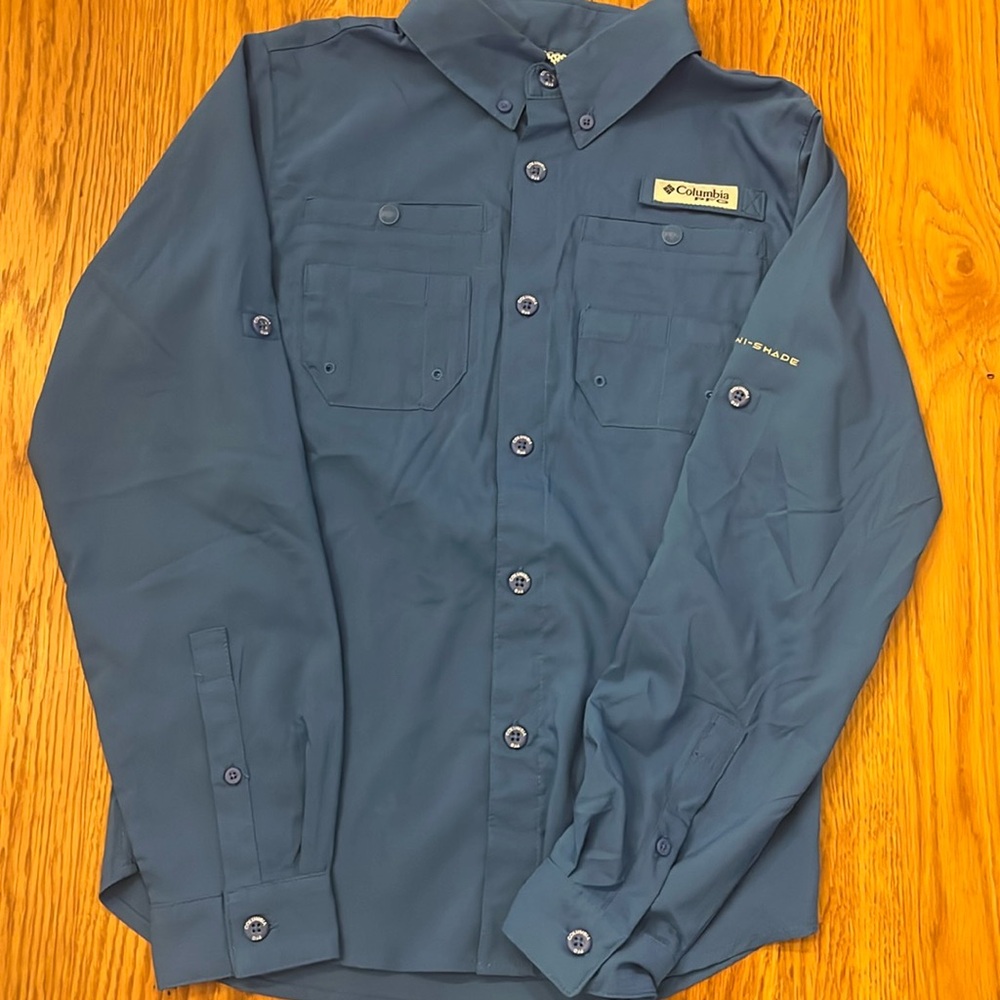 Royal Blue Boys Columbia Shirt